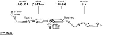 Układ wydechowy BOSAL SYS21622