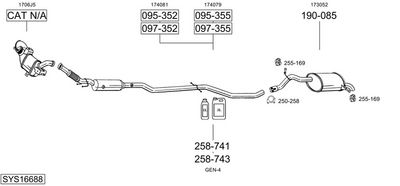 SISTEM DE ESAPAMENT BOSAL SYS16688