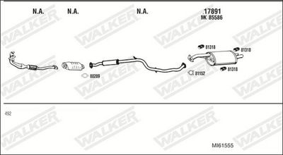 ABGASANLAGE WALKER MI61555