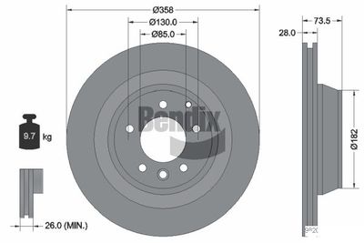 Brzdový kotouč BENDIX Braking BDS1491