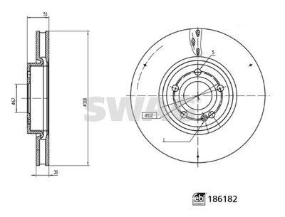 Tarcza hamulcowa SWAG 33 11 0293