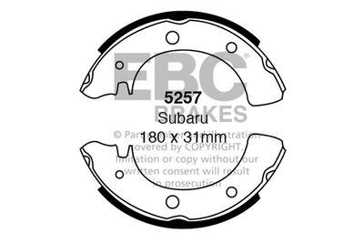 Комплект тормозных колодок EBC Brakes 5257 для SUBARU LEONE