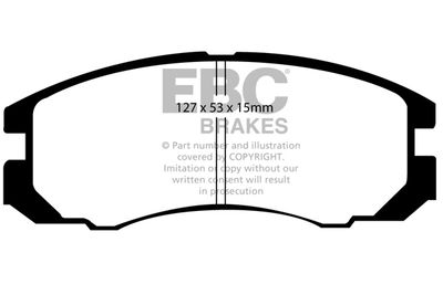 Комплект тормозных колодок, дисковый тормоз EBC Brakes DP847 для TOYOTA CELICA