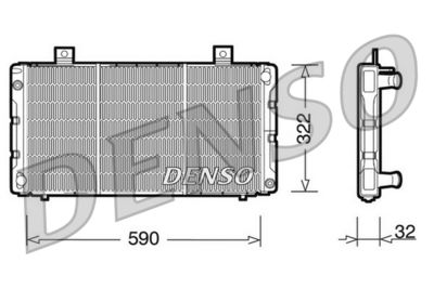 DENSO DRM25003 Радиатор охлаждения двигателя  для SAAB 900 (Сааб 900)