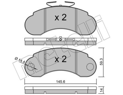 Комплект тормозных колодок, дисковый тормоз 22-0055-0