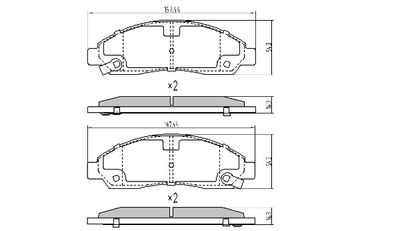 Комплект тормозных колодок, дисковый тормоз FREMAX FBP-0032 для ISUZU D-MAX