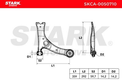 носач, окачване на колелата STARK SKCA-0050710