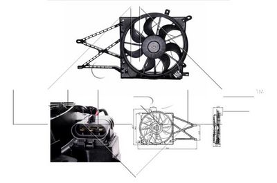 Fan, engine cooling 47015