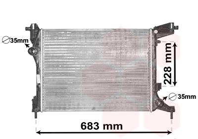 Радиатор, охлаждение двигателя VAN WEZEL 17002413 для FIAT 500L