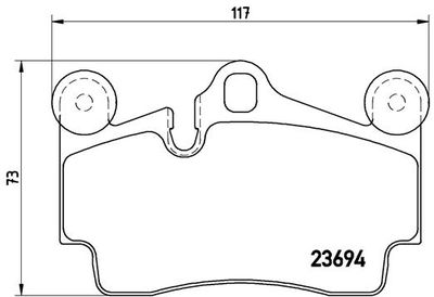 Bromsbeläggssats, skivbroms BREMBO P85070