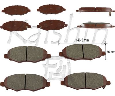 KAISHIN FK2260 Тормозные колодки и сигнализаторы для TOYOTA HILUX VII Пикап (_N1_, _N2_, _N3_) 2.5 D-4D (KUN15_)