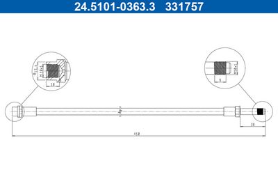 Brake Hose 24.5101-0363.3