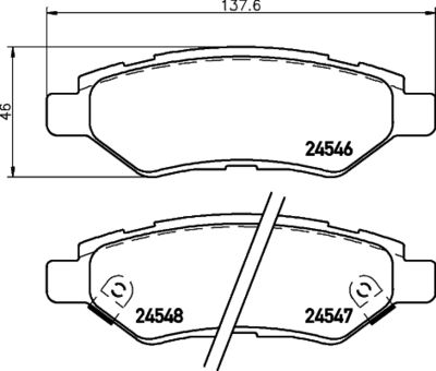 Комплект тормозных колодок, дисковый тормоз BREMBO P 09 014 для CADILLAC SRX