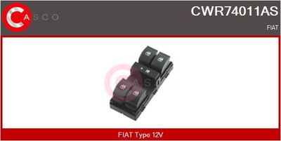 Выключатель, стеклолодъемник CASCO CWR74011AS для FIAT LINEA