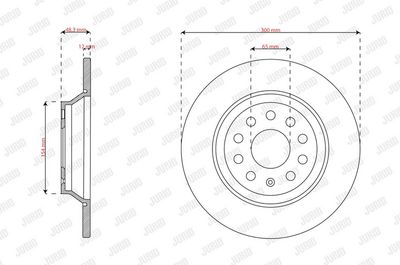 Jarrulevy JURID 563814JC – VW