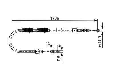 CABLU FRANA DE PARCARE BOSCH 1987477257 4