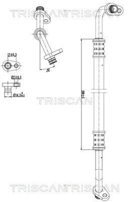 Vysokotlaké / nízkotlaké vedení, klimatizace TRISCAN 9010 28035