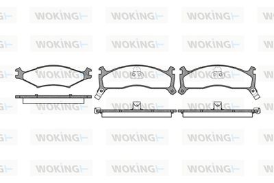 Комплект тормозных колодок, дисковый тормоз WOKING P7003.02 для KIA RETONA