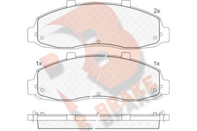 Комплект тормозных колодок, дисковый тормоз R BRAKE RB1402 для FORD USA F-150