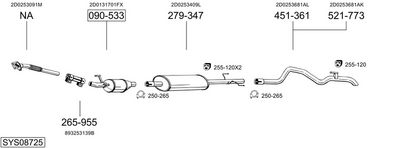 SISTEM DE ESAPAMENT BOSAL SYS08725
