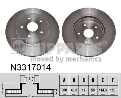 NIPPARTS N3317014 Гальмівні диски 