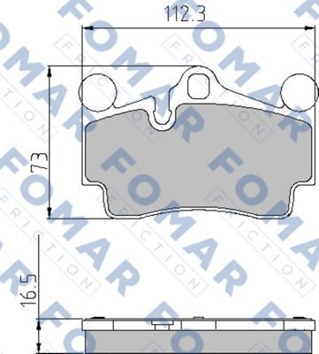Комплект тормозных колодок, дисковый тормоз FOMAR Friction FO 862181 для PORSCHE CAYENNE