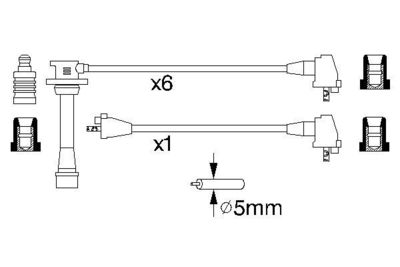 Комплект проводов зажигания BOSCH 0 986 356 926 для TOYOTA CAMRY