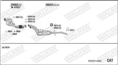 Изпускателна система WALKER BWK014680