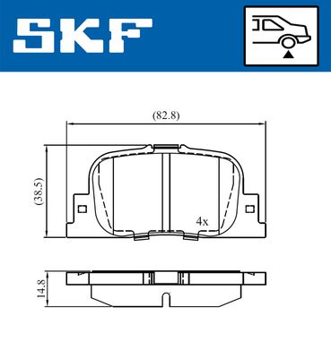 SET PLACUTE FRANA FRANA DISC SKF VKBP90658 1