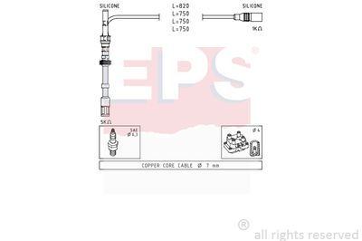 Комплект проводов зажигания EPS 1.501.489 для VW BORA