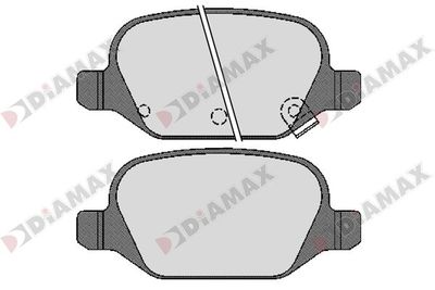 Комплект тормозных колодок, дисковый тормоз DIAMAX N09284 для FIAT PANDA