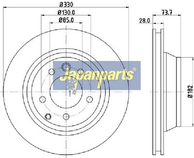 JAPANPARTS Stabdžių diskas