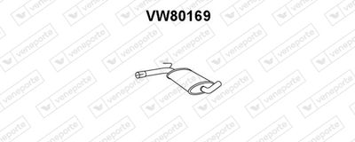Средний глушитель выхлопных газов VENEPORTE VW80169 для VW PASSAT