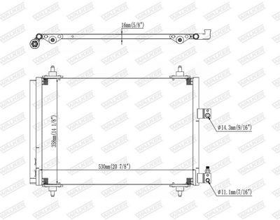KONDENSATOR KLIMAANLAGE WALKER WCD00358 7