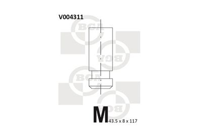 Впускной клапан BGA V004311 для FORD MAVERICK