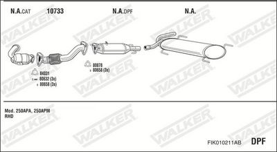 SISTEM DE ESAPAMENT WALKER FIK010211AB