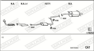 Изпускателна система WALKER MA70303