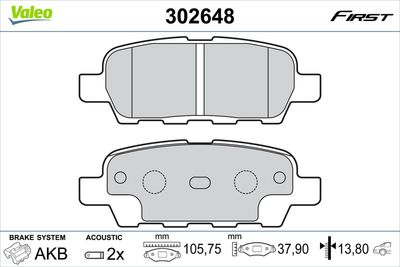 Brake Pad Set, disc brake 302648