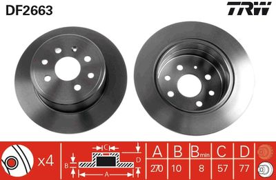 Bromsskiva TRW DF2663