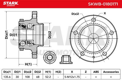 комплект колесен лагер STARK SKWB-0180171