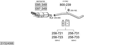 Układ wydechowy BOSAL SYS24088