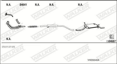 Изпускателна система WALKER VW20040A