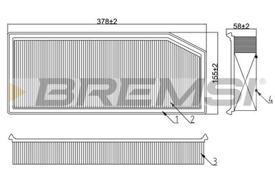 Воздушный фильтр BREMSI FA0649 для MERCEDES-BENZ C-CLASS