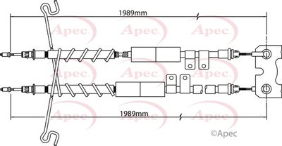 Cable Pull, parking brake APEC CAB1203