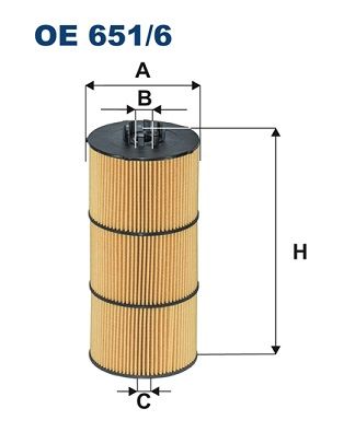 Oljefilter FILTRON OE 651/6