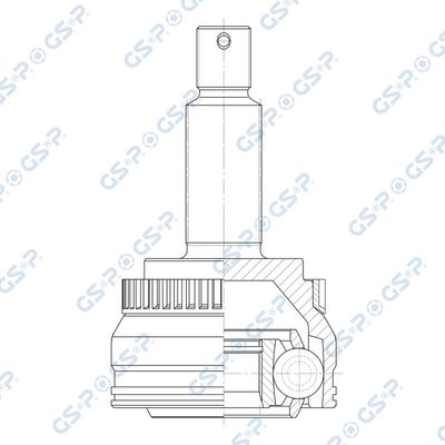каре комплект, полуоска GSP 602233