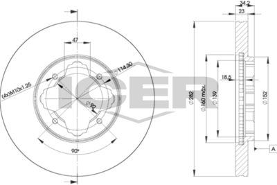 спирачен диск ICER 78BD0837-2