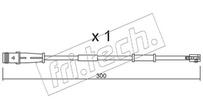 Styk ostrzegawczy, zużycie okładzin hamulcowych FRI.TECH. SU.320