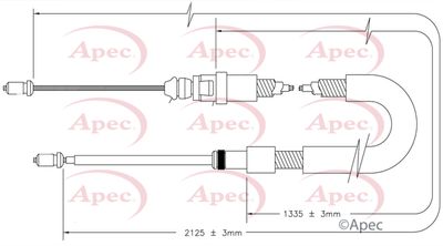 Cable Pull, parking brake APEC CAB1590