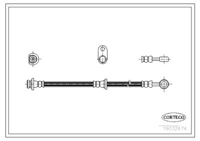 Тормозной шланг CORTECO 19032674 для HONDA PRELUDE